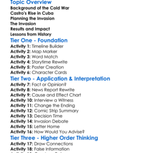 The Bay Of Pigs Invasion Worksheet Activity Booklet