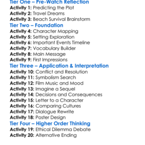 The Beach 2000 Worksheet Activity Booklet