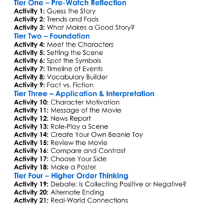 The Beanie Bubble 2023 Worksheet Activity Booklet