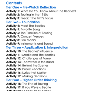 The Beatles Eight Days A Week Worksheet Activity Booklet