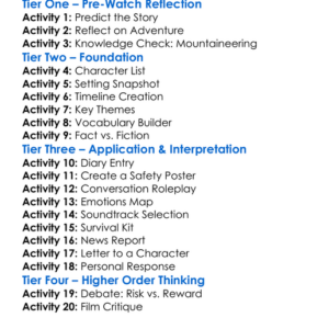 The Beckoning Silence 2007 Worksheet Activity Booklet