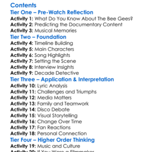 The Bee Gees How Can You Mend A Broken Heart 2020 Worksheet Activity Booklet