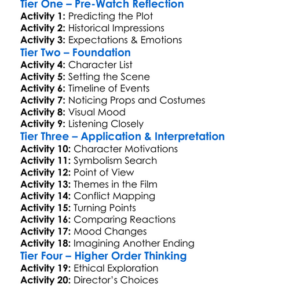 The Beguiled 2017 Worksheet Activity Booklet