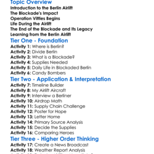 The Berlin Airlift Worksheet Activity Booklet