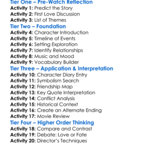 The Best Of Me 2014 Worksheet Activity Booklet