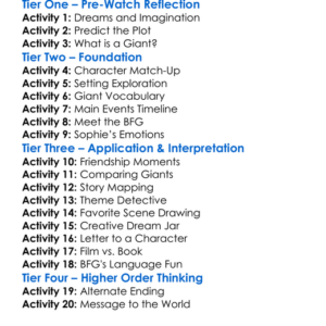 The Bfg 2016 Worksheet Activity Booklet