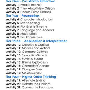 The Big Easy 1986 Worksheet Activity Booklet