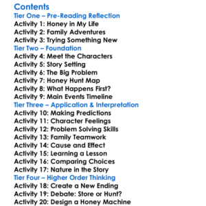 The Big Honey Hunt Stan And Jan Berenstain Worksheet Activity Booklet