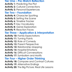The Big Sick 2017 Worksheet Activity Booklet