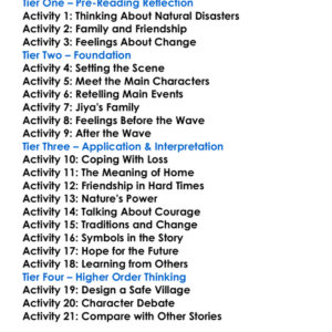 The Big Wave Pearl S Buck Worksheet Activity Booklet