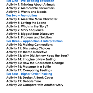 The Biggest Bear Lynd Ward Worksheet Activity Booklet