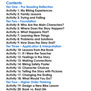 The Bike Lesson Stan  Jan Berenstain Worksheet Activity Booklet