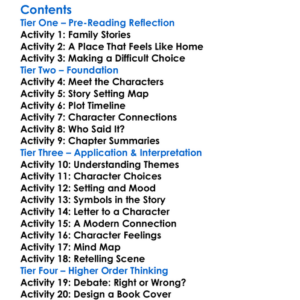 The Bird In The Tree Elizabeth Goudge Worksheet Activity Booklet