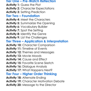 The Black Marble 1980 Worksheet Activity Booklet