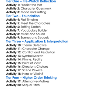 The Black Mass 2024 Worksheet Activity Booklet