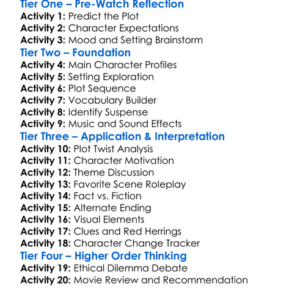 The Black Widow Killer 2018 Worksheet Activity Booklet