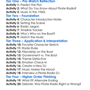The Boat That Rocked 2009 Worksheet Activity Booklet