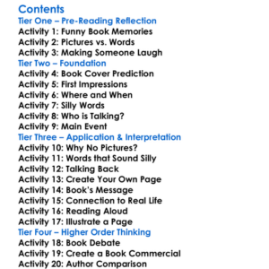 The Book With No Pictures Big Laughs Bj Novak Worksheet Activity Booklet