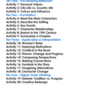 The Bostonians Henry James Worksheet Activity Booklet