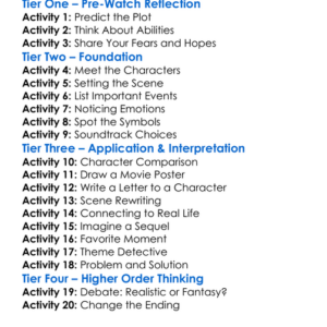 The Boy Who Could Fly Worksheet Activity Booklet