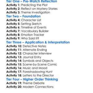 The Boy Who Vanished 2025 Worksheet Activity Booklet
