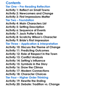 The Bride Comes To Yellow Sky Stephen Crane Worksheet Activity Booklet