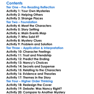 The Bungalow Mystery Carolyn Keene Worksheet Activity Booklet