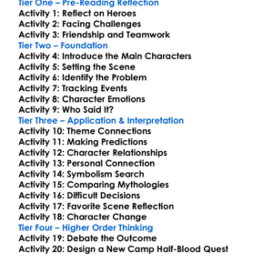 The Burning Maze Rick Riordan Worksheet Activity Booklet