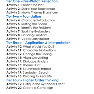 The Bystanders 2023 Worksheet Activity Booklet