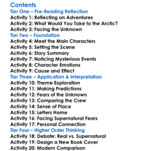 The Captain Of The Polestar Arthur Conan Doyle Worksheet Activity Booklet