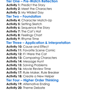 The Cat In The Hat Worksheet Activity Booklet