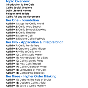 The Celts And Their Society Worksheet Activity Booklet