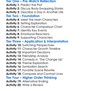The Change-Up 2011 Worksheet Activity Booklet