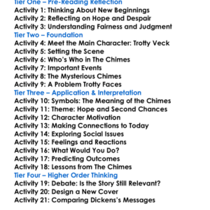 The Chimes Charles Dickens Worksheet Activity Booklet