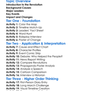 The Chinese Communist Revolution Worksheet Activity Booklet