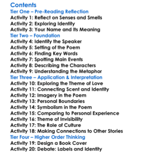 The Cinnamon Peeler Michael Ondaatje Worksheet Activity Booklet