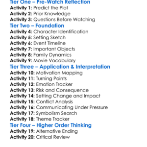 The Cold Light Of Day 2012 Worksheet Activity Booklet