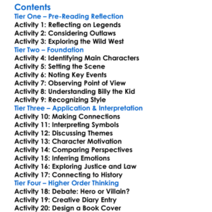 The Collected Works Of Billy The Kid Michael Ondaatje Worksheet Activity Booklet