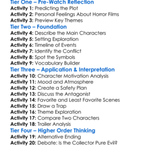 The Collector 2009 Worksheet Activity Booklet