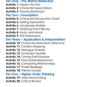 The Color Of Money 1986 Worksheet Activity Booklet
