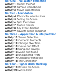 The Comeback Trail 2020 Worksheet Activity Booklet
