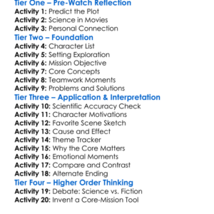 The Core 2003 Worksheet Activity Booklet