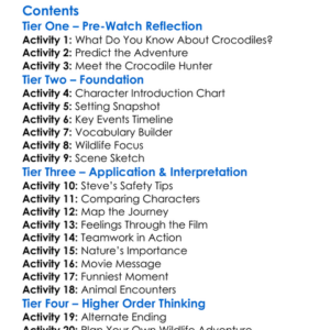 The Crocodile Hunter Collision Course 2002 Worksheet Activity Booklet