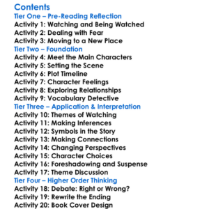 The Cry Of The Owl Patricia Highsmith Worksheet Activity Booklet