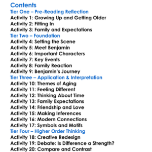 The Curious Case Of Benjamin Button F Scott Fitzgerald Worksheet Activity Booklet