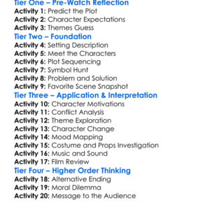 The Curse Of The Necklace 2024 Worksheet Activity Booklet
