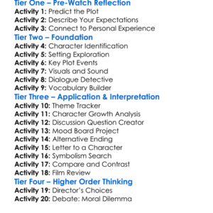 The Cut 2025 Worksheet Activity Booklet