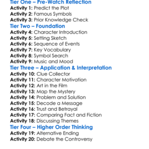 The Da Vinci Code 2006 Worksheet Activity Booklet