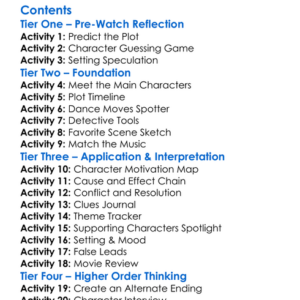 The Dancing Detective A Deadly Tango 2023 Worksheet Activity Booklet