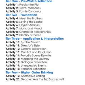 The Darjeeling Limited 2007 Worksheet Activity Booklet